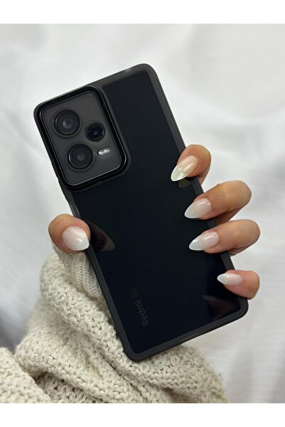 Vip Case Redmi Note 12 Pro 5g ( Yurtdışı ) Kamera Ve Darbe Korumalı Kenarları Renkli Arkası Şeffaf Berry