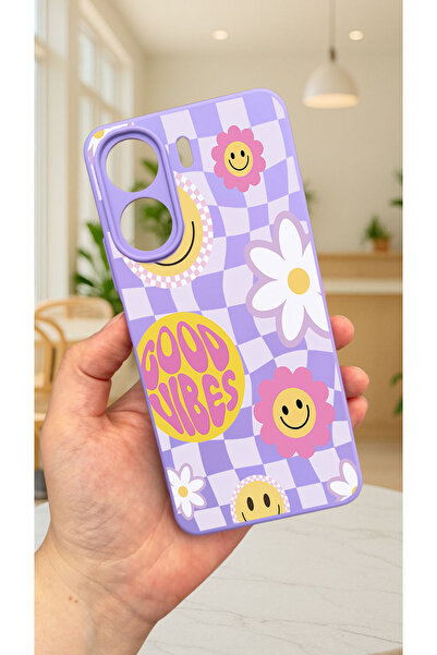 Vip Case REDMİ 13C Uyumlu GOOD VİBES Lansman Kamera Korumalı Yumuşak Silikon Rubber Kılıf