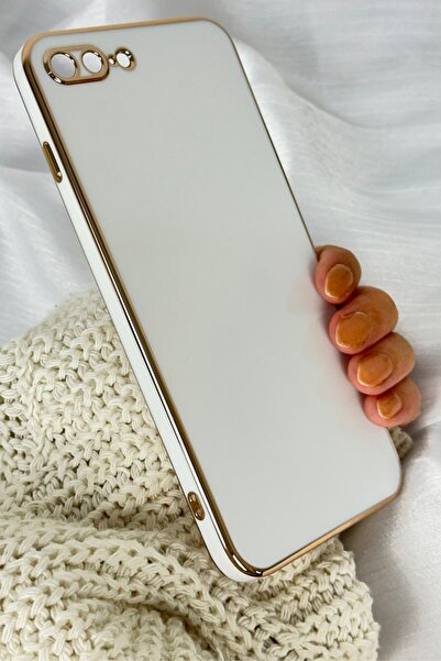 Vip Case Soft Bark Case with Shiny Edge Gold Detail, Compatible with iPhone 7 Plus and 8 Plus