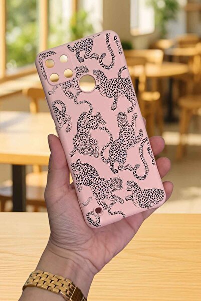 Vip Case Realme C21Y Ve C25Y -LEOPAR DESENLİ Silikon Darbe Emici Klasik Korum...