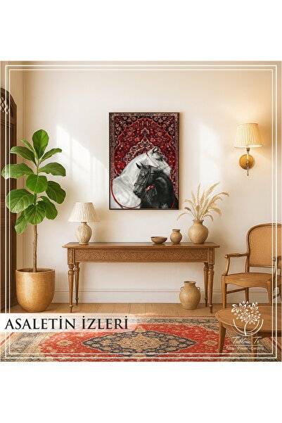 Tablomtr Asaletin İzleri - Dijital Baskılı Siyah Metal Çerçeveli Gerçek Camlı...