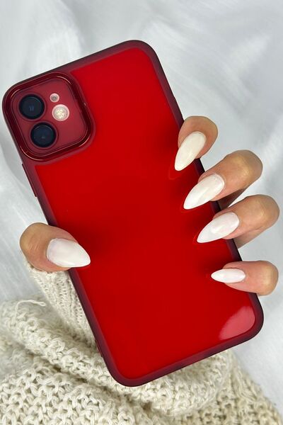 Vip Case Apple Iphone 12 Sert Parlak Kamera Ve Darbe Korumalı Arkası Renkli Ş...