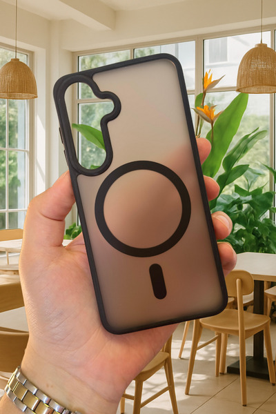 Vip Case Galaxy S25 uyumlu Yükseltilmiş Kamera Korumalı Buzlu Sararmaz Kablos...