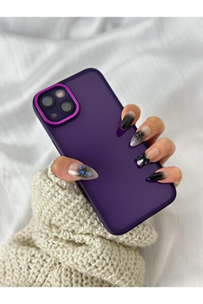 Vip Case Apple Iphone 13 Sert Parlak Kamera Ve Darbe Korumalı Arkası Renkli Şeffaf Berry Kılıf