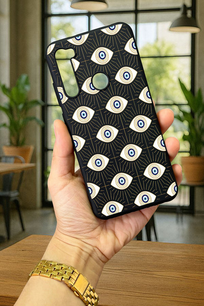 Vip Case Xiaomi Redmi Note 8 EVIL EYE DESENLİ Silikon Darbe Emici Klasik Koru...