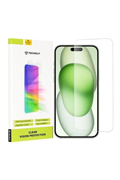 Techsuit Folie de protecție antișoc compatibilă cu iPhone 15 Plus, Protect Vi...