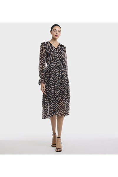 BCBG BLACK MULTICOLOR-WOMEN-WOVEN DRESS