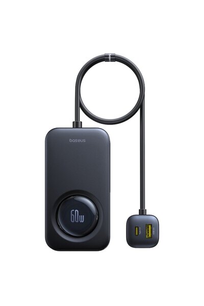 Baseus Car Charger, Type-C, USB, 105W + Extension Cable 60W, D85, Polycarbonate, PrimeTrip VW1