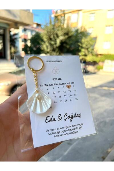 Lissa Aksesuar Deniz Kabuğu Takvim Hediyelik 15 Adet Kına, Nişan, Düğün, Nikah