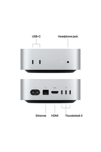 Apple Mac mini: M4 chip with 10-core CPU and 10-core GPU, 512GB SSD - Silver