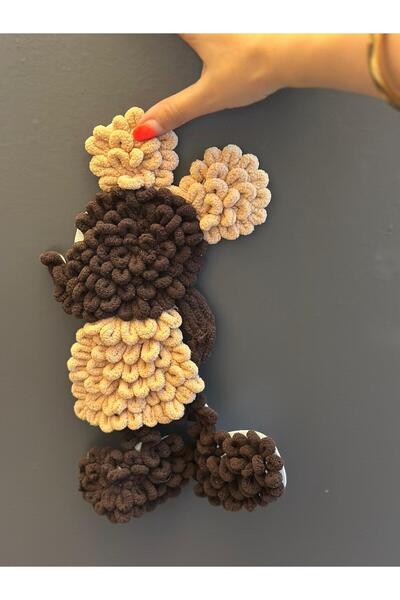 Gönülden Tasarım APLIQUĂ DE PLUSHȚĂ CU RELIEF DE URȘU, CUSUTĂ, 30X20 CM