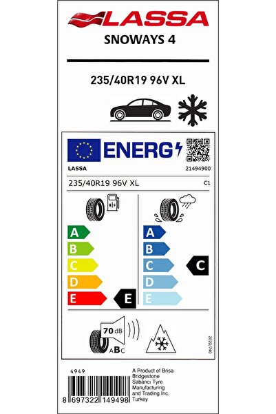 Lassa 235/40R19 96V XL SNOWAYS 4