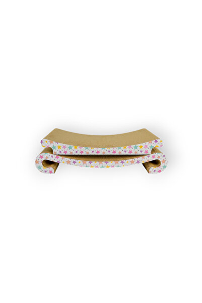 Rotipet Cardboard Cat Scratching Post 58X23X10Cm Star Patterned