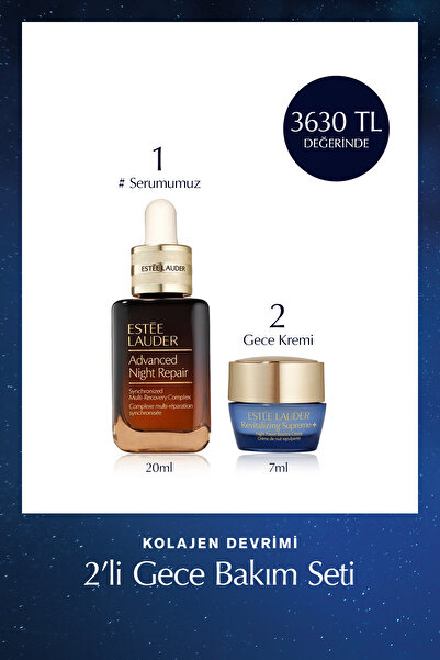 Estee Lauder Kolajen Devrimi 2'li Gece Bakım Seti - Serum 20ml Bounce Creme 7ml