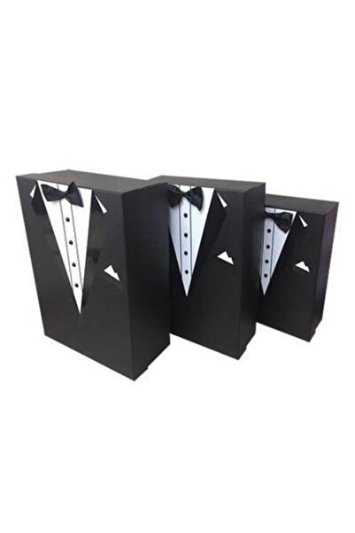 BalonEvi Üçlü Dikdörtgen Damat Kutusu.