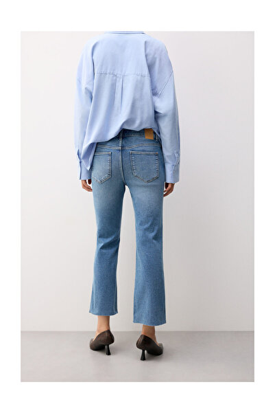 LEFTIES Női mini trapéz farmernadrág