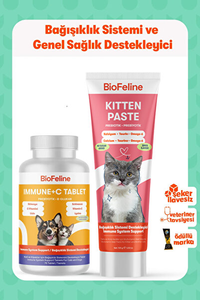 BioFeline Kitten Paste + Immune C Set – Yavru Kediler İçin Bağışıklık & Gelişim Desteği