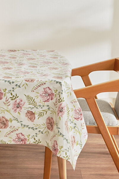 Karaca Home Hera Floral Pvc Tablecloth Ecru