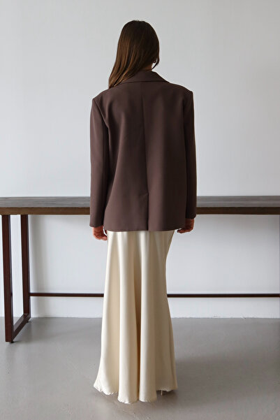 Trendyol Collection Hnědý blazer Regular Fit Woven TWOAW26BC00040