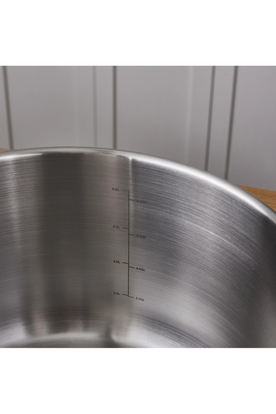 Karaca Indukční hrnec Elite z nerezové oceli s poklicí, 28 cm, stříbrný