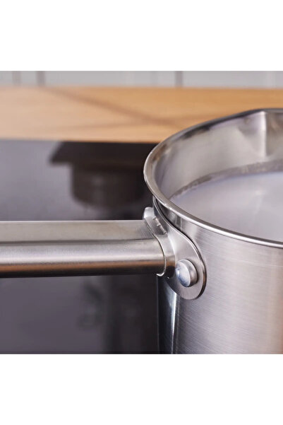 Karaca Elite nerezová indukční konvice na mléko, 14 cm, 1,6 l, stříbrná