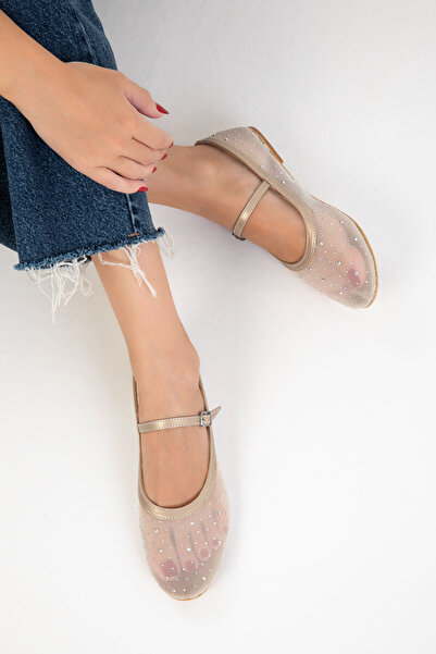 SOHO Gold Women's Ballerinas 20472