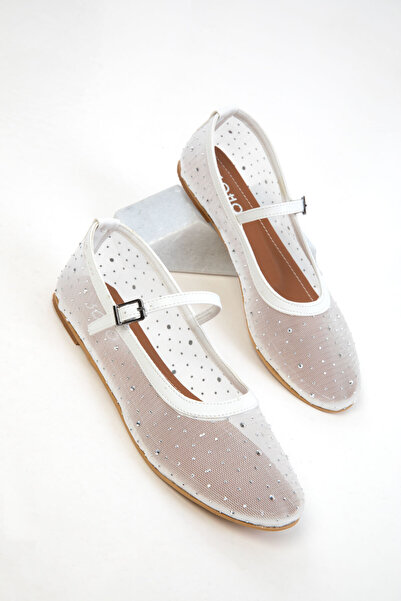 SOHO White Women's Ballerinas 20472