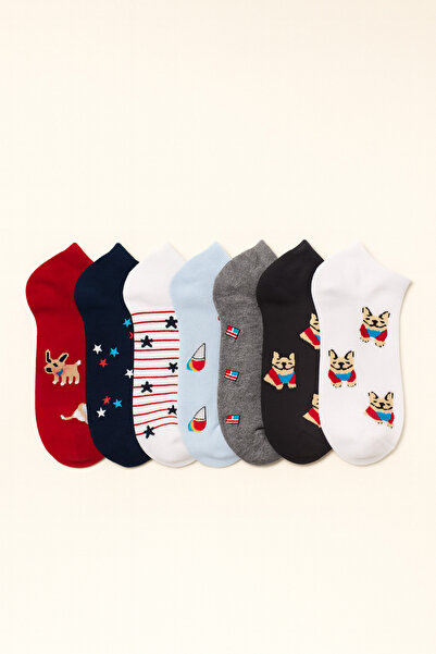 Katia&Bony 7 db kutyamintás női cipzár zokni készlet