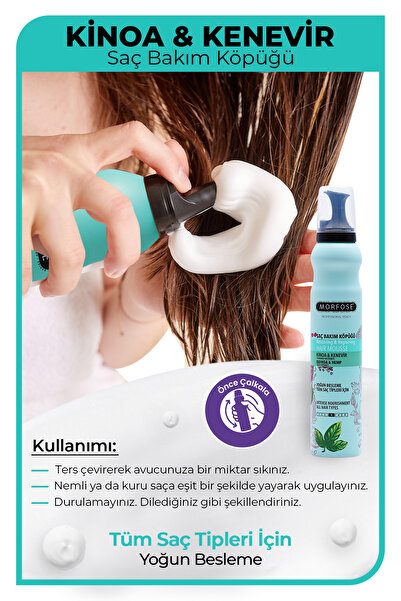 Morfose Kinoa Saç Köpüğü 200 ml - Yoğun Besleme- Tüm Saç Tipleri