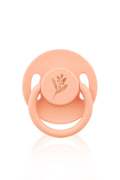 Wee Baby Pure Yuvarlak Uçlu Kauçuk Emzik No:2 Somon 6-18 Ay