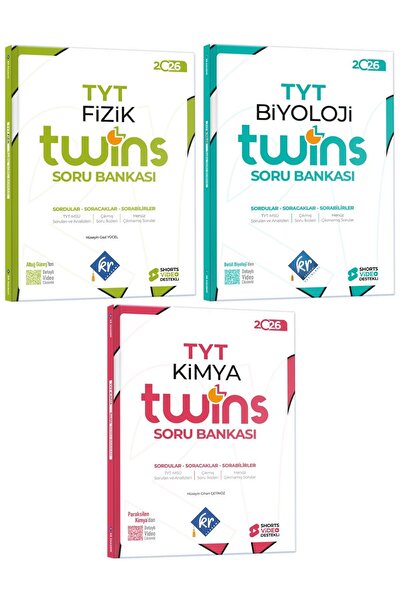 KR Akademi Yayınları TYT Twins Fizik Kimya Biyoloji FKB Soru Bankası Seti