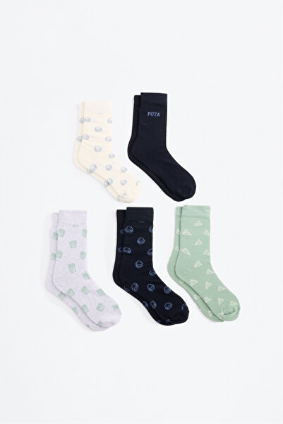 LEFTIES Férfi csomag 5 darab nyomtatott hosszú zokniból