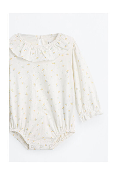 LEFTIES Kids Ruffled Neck Bodysuit