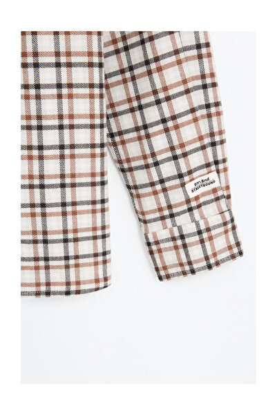 LEFTIES Gyerekek kockás flanel ing