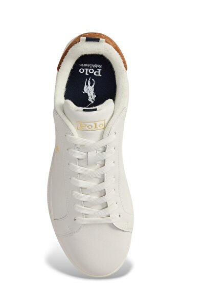 Ralph Lauren HRT CRT RIB-SNEAKERS-ΧΑΜΗΛΟ ΣΚΟΥΡΟ ΜΑΥΡΟ ΜΕ ΚΟΡΔΟΝΙΑ