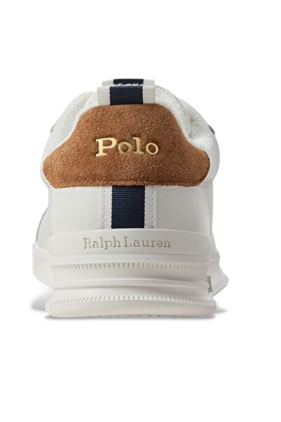 Ralph Lauren HRT CRT RIB-SNEAKERS-ΧΑΜΗΛΟ ΣΚΟΥΡΟ ΜΑΥΡΟ ΜΕ ΚΟΡΔΟΝΙΑ