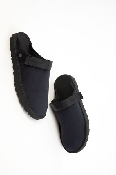 SOHO Black Suede Women's Slippers 20882