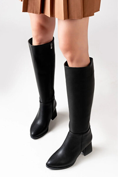 MY BAYAN SHOES Cizme negre de damă cu toc