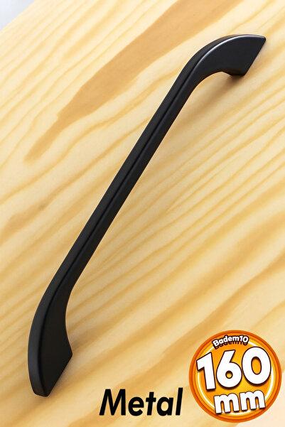 Badem10 Mâner Meriç Negru Metalic Mâner Ușă Sertar Bucătărie 160 Mm