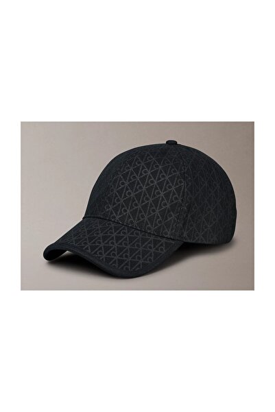 Calvin Klein EMBLEM PRINT w LEATHER PATCH CAP