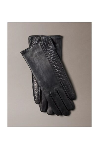 Calvin Klein Γάντια από δέρμα με πάνελ AOP