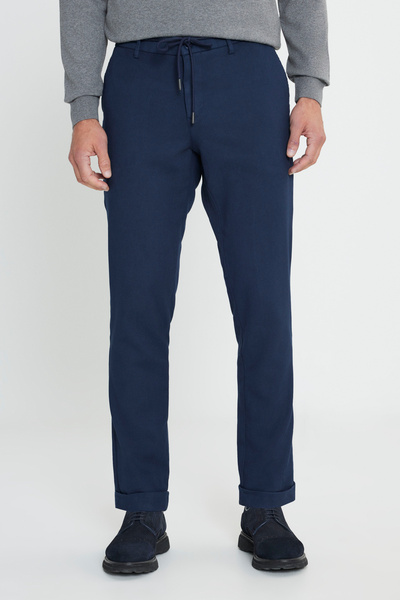 ALTINYILDIZ CLASSICS Slim Fit Dar Kesim Beli Bağlamalı Esnek Pantolon