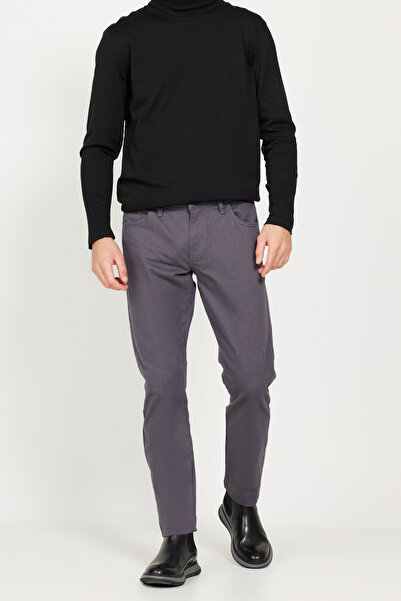 ALTINYILDIZ CLASSICS Erkek Antrasit Slim Fit Dar Kesim 5 Cep Pamuklu Esnek Pantolon