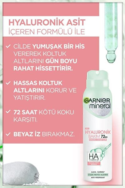 Garnier Mineral Hyaluronik Bakım Sprey Deodorant