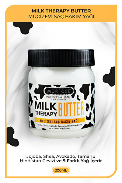 Morfose زيت زبدة الحليب العلاجي للعناية بالشعر المعجزة 200 مل - مغذي ومصلح
