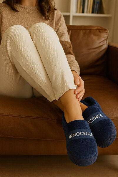 Beyond Navy Blue Women's Velvet Gondola Slippers Byndkdf03