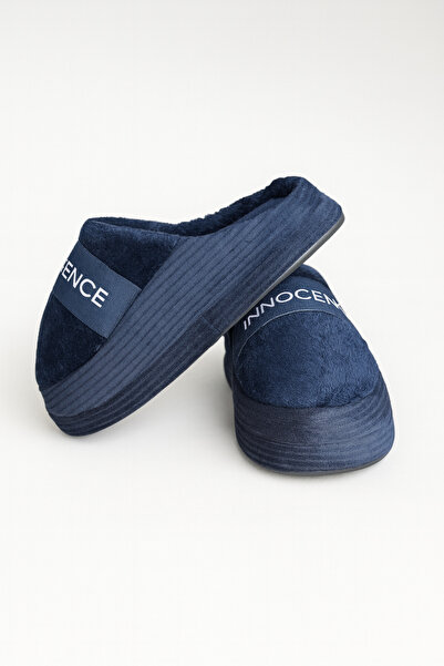 Beyond Navy Blue Women's Velvet Gondola Slippers Byndkdf03