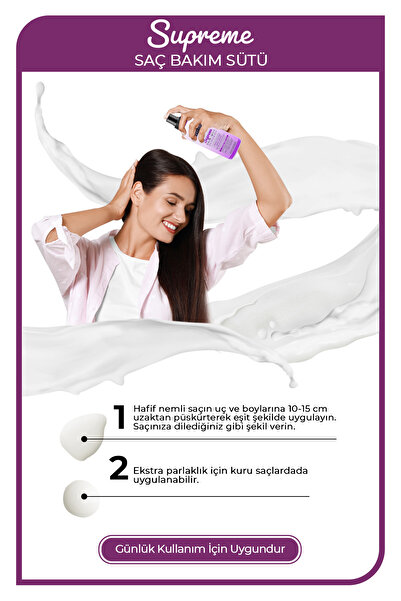 Morfose Supreme Saç Bakım Sütü 300 ml - Isıya Karşı Koruma, Nemlendirme ve Parlaklık
