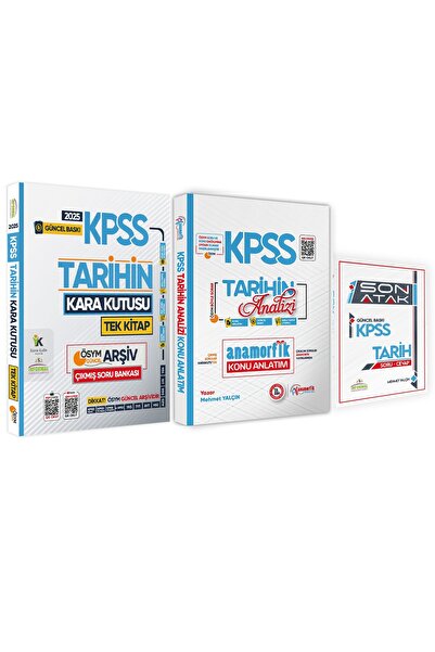 Karakutu Yayınları 2025 KPSS Tarih 3lü Set Kara Kutu - Son ATAK - Tarihin Ana...