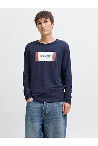 Jack & Jones تي شيرت رجالي دائري محبوك